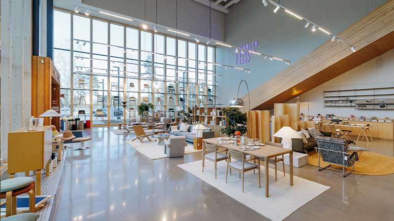 Der Showroom von Finnish Design Shop.
