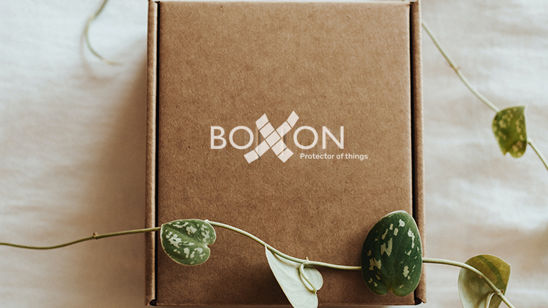 Box mit Boxon-Logo weiß
